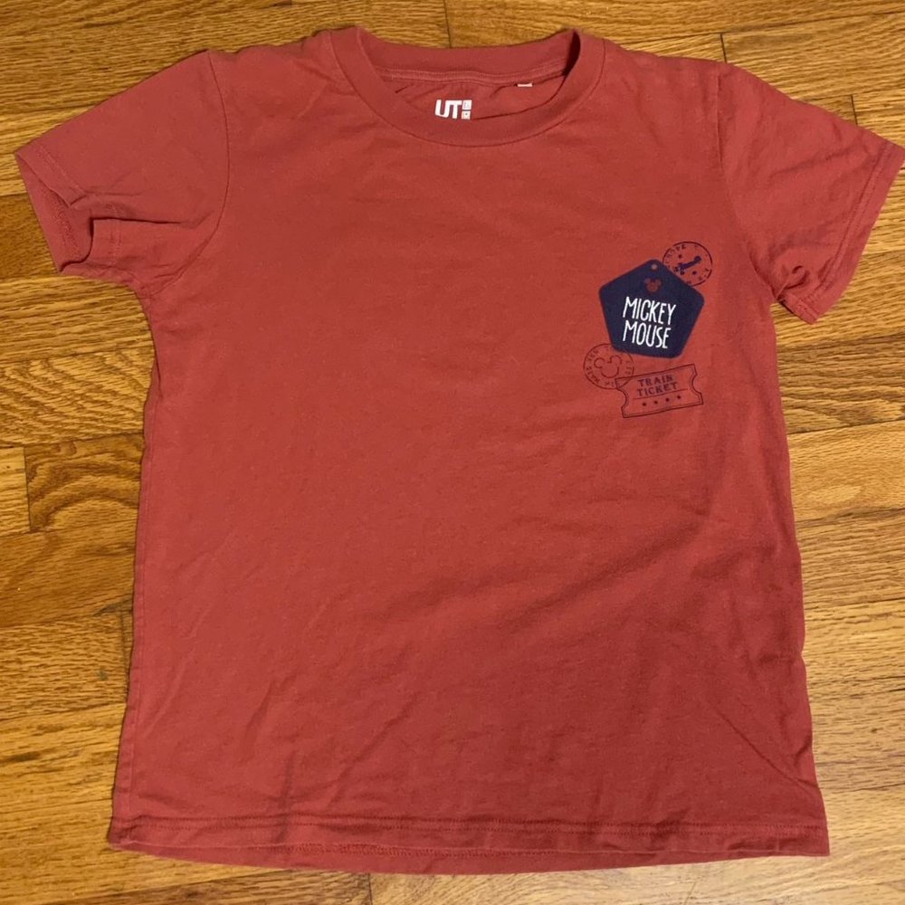 Disney UT Uniqlo Mickey Mouse Train Ticket T-Shirt